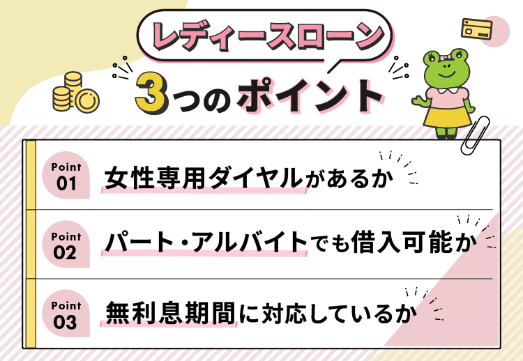 レディースローン3つのポイント